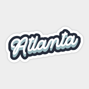 Atlanta cursive script Sticker